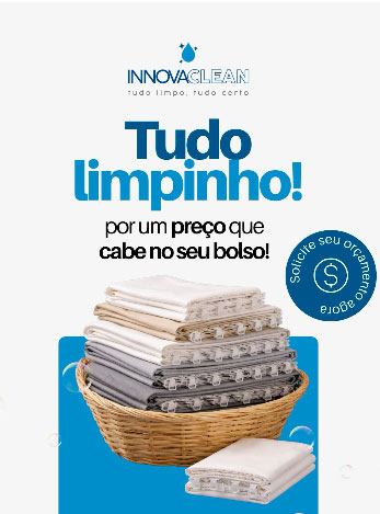 print de uma foto tirada do feed do instagram da empresa , com os dizeres: tudo limpinho, por um preço que cabe no seu bolso.