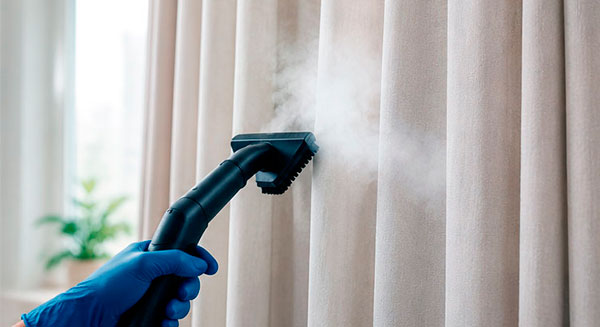 Lavagem profissional de cortinas