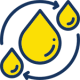ícone de 2 gotas d'água